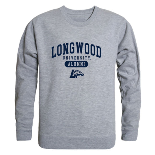 Longwood University Lancers Alumni Fleece Crewneck Pullover Sweatshirt Heather Gray-Campus-Wardrobe