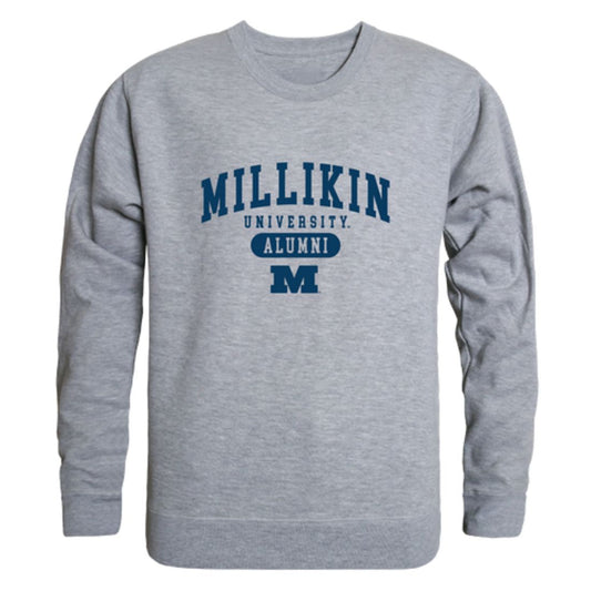 Millikin University Big Blue Alumni Fleece Crewneck Pullover Sweatshirt Heather Gray-Campus-Wardrobe