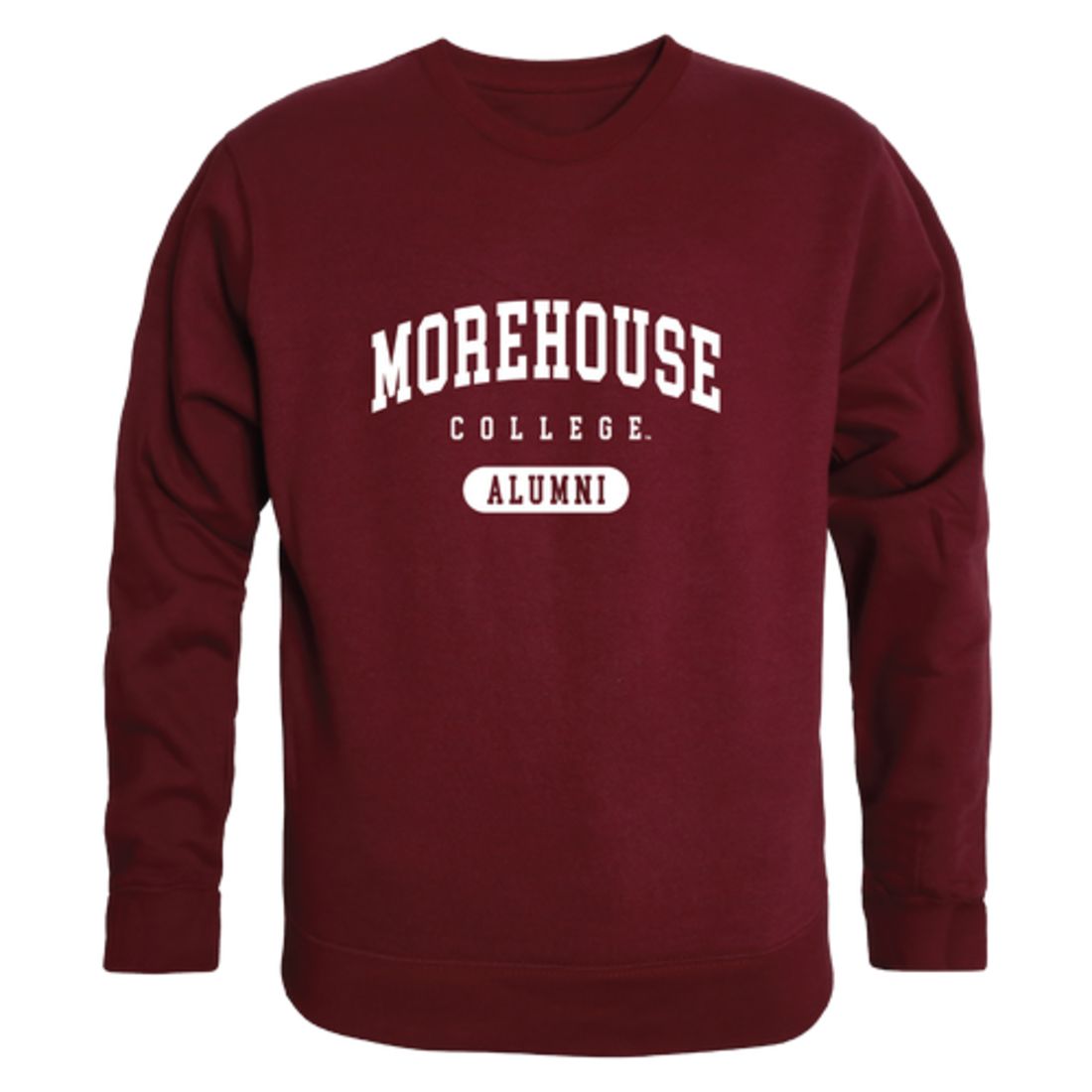 Morehouse College Maroon Tigers Alumni Fleece Crewneck Pullover Sweatshirt Heather Gray-Campus-Wardrobe