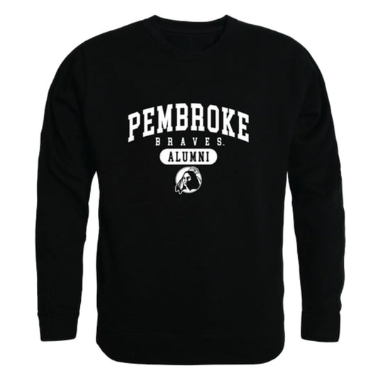 UNCP University of North Carolina at Pembroke Braves Alumni Fleece Crewneck Pullover Sweatshirt Black-Campus-Wardrobe