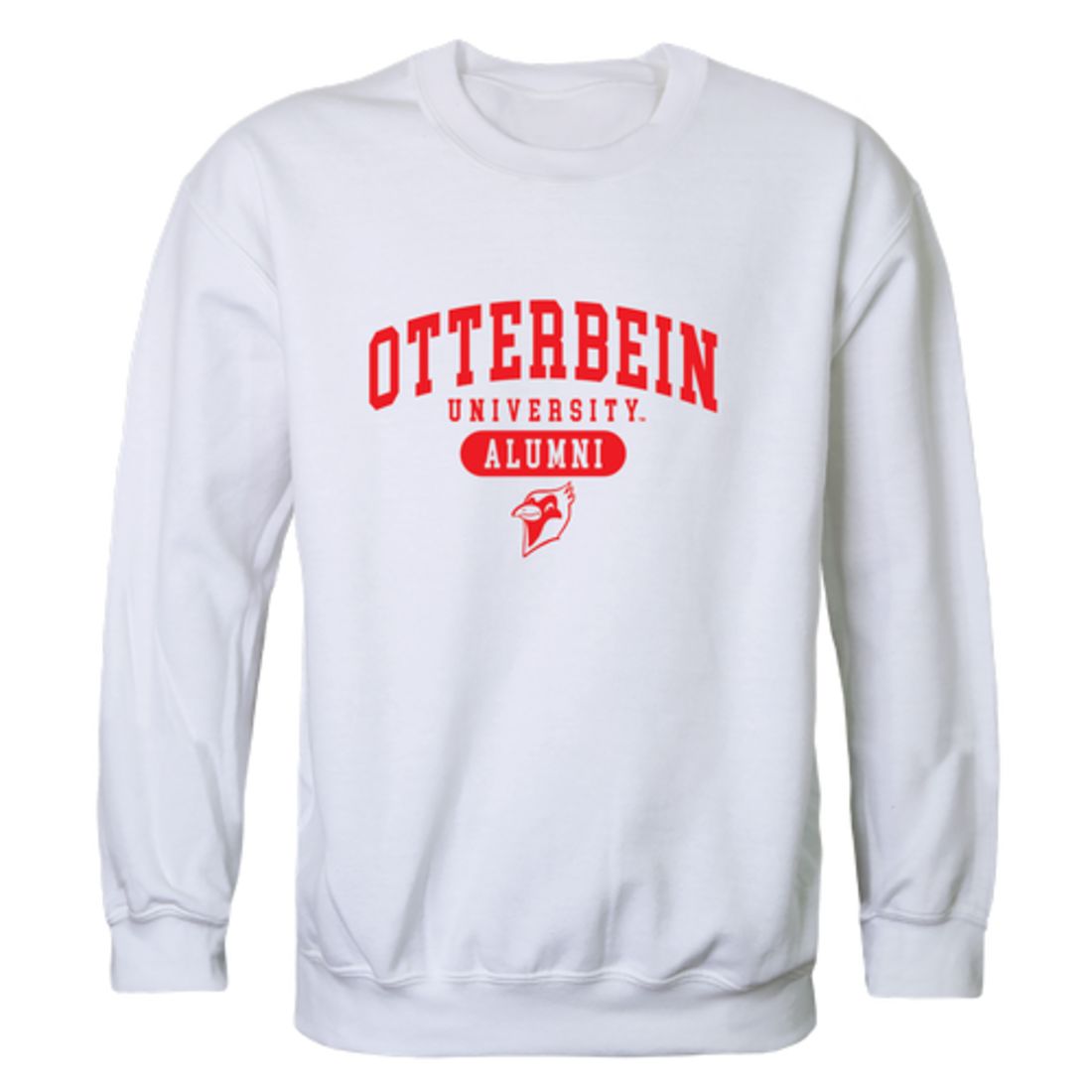 Otterbein University Cardinals Alumni Fleece Crewneck Pullover Sweatshirt Heather Gray-Campus-Wardrobe