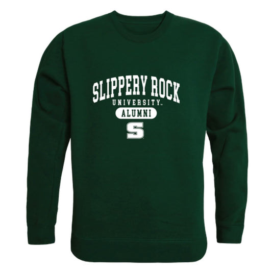 SRU Slippery Rock University The Rock Alumni Fleece Crewneck Pullover Sweatshirt Forest-Campus-Wardrobe