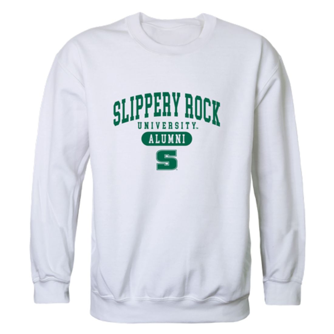 SRU Slippery Rock University The Rock Alumni Fleece Crewneck Pullover Sweatshirt Forest-Campus-Wardrobe