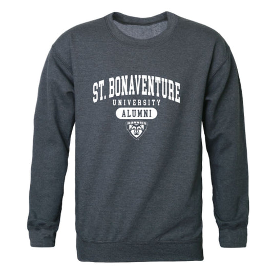 SBU St. Bonaventure University Bonnies Alumni Fleece Crewneck Pullover Sweatshirt Heather Charcoal-Campus-Wardrobe