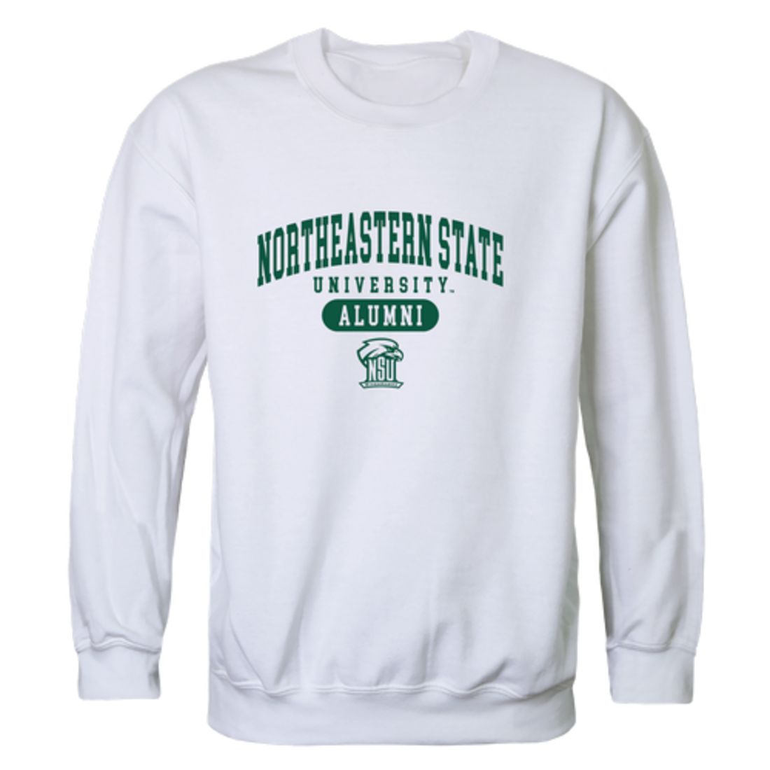 NSU Northeastern State University RiverHawks Alumni Fleece Crewneck Pullover Sweatshirt Forest-Campus-Wardrobe