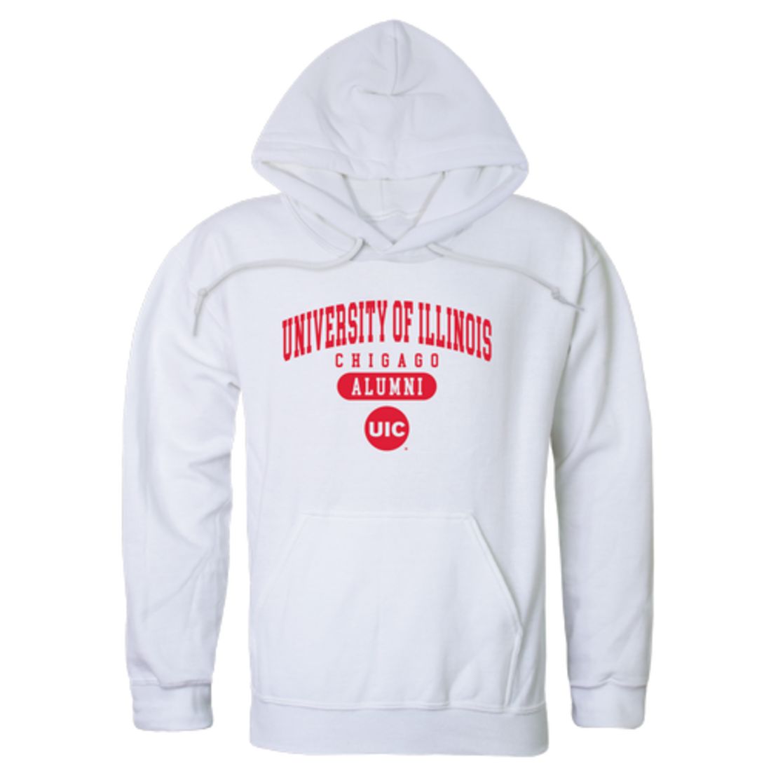 UIC University of Illinois at Chicago Flames Alumni Fleece Hoodie Sweatshirts Heather Grey-Campus-Wardrobe