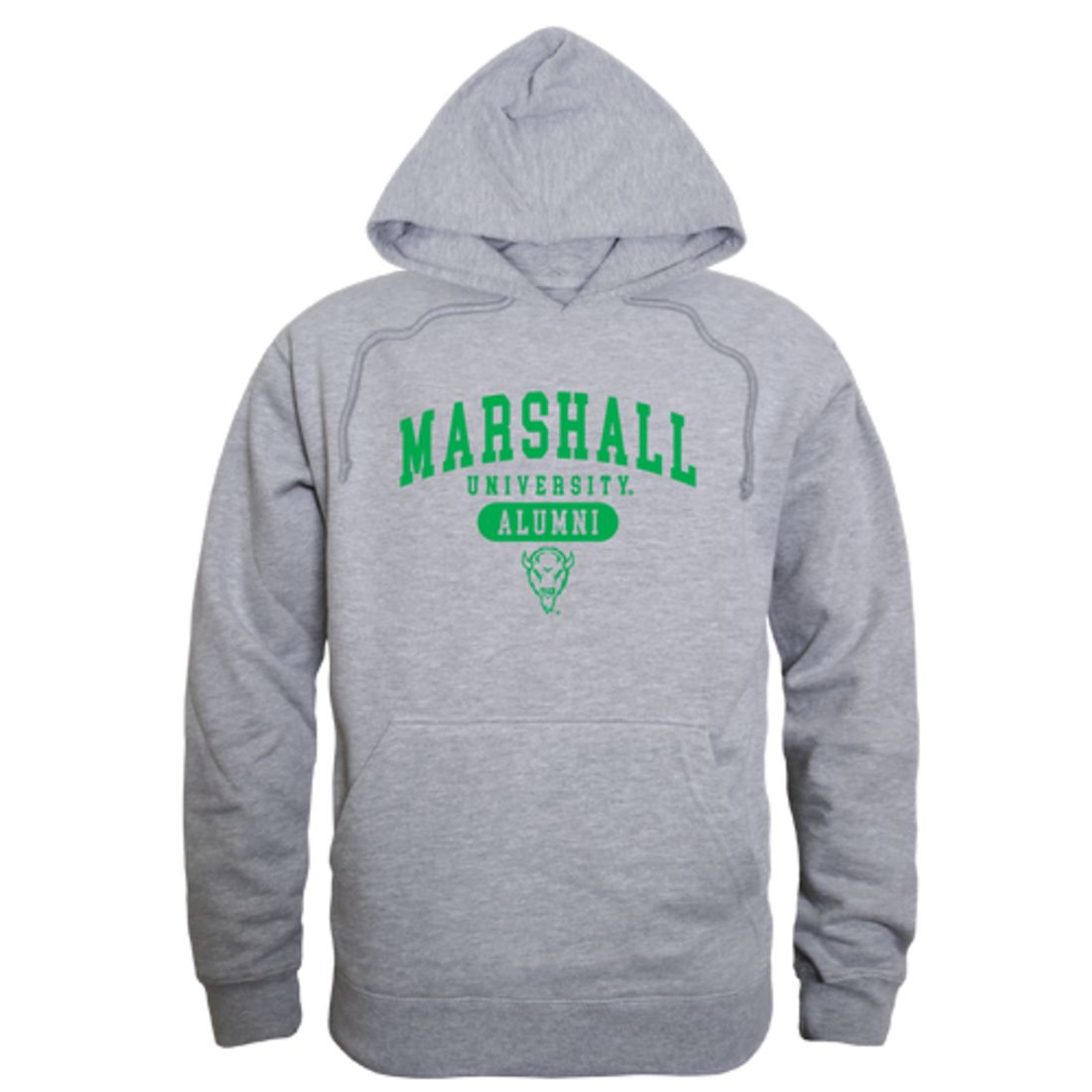 Marshall University Thundering Herd Alumni Fleece Hoodie Sweatshirts Heather Charcoal-Campus-Wardrobe