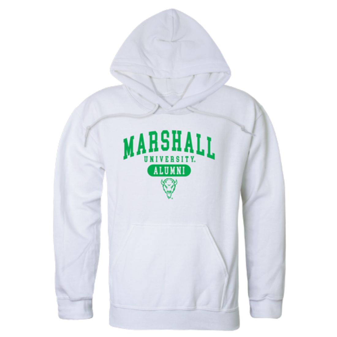 Marshall University Thundering Herd Alumni Fleece Hoodie Sweatshirts Heather Charcoal-Campus-Wardrobe