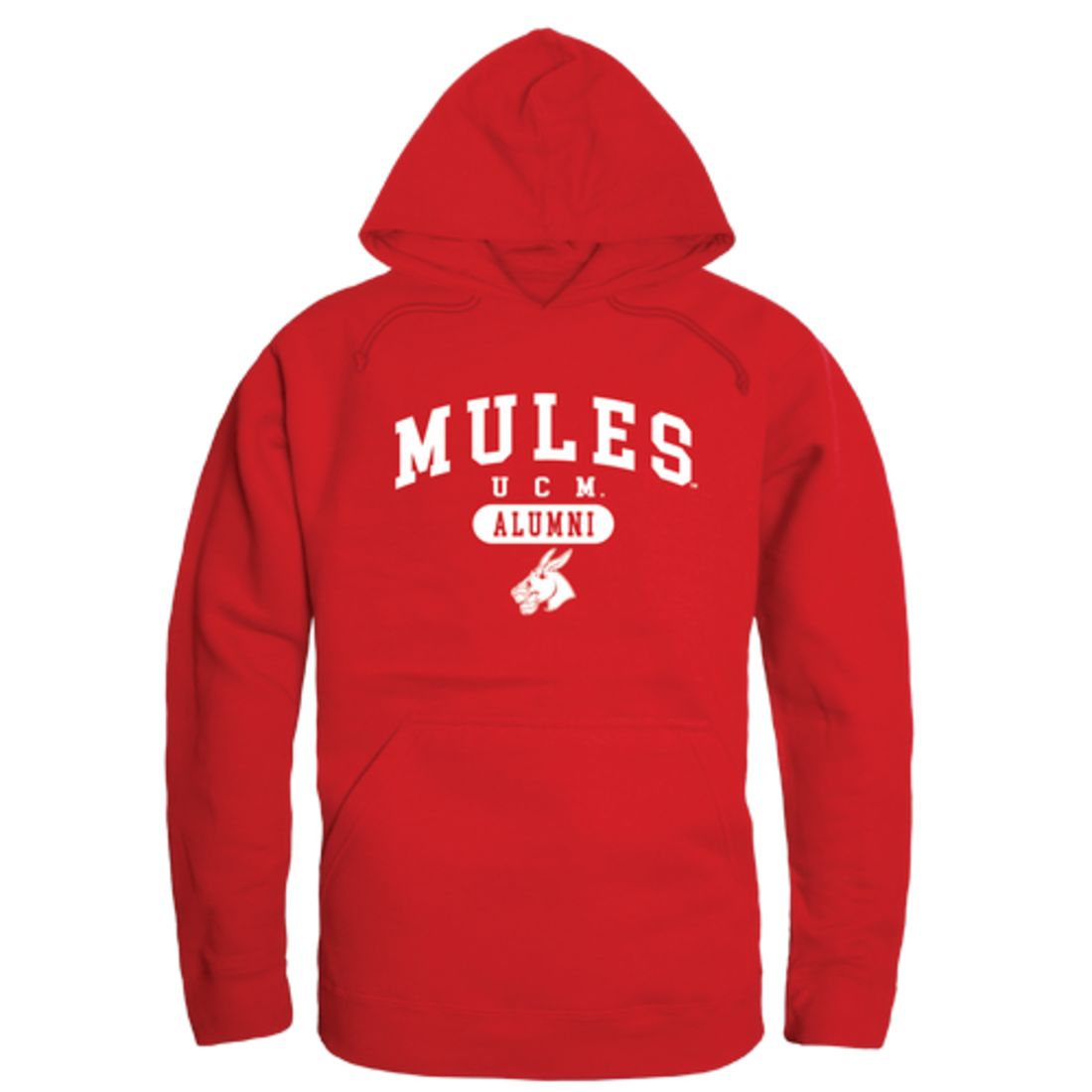 UCM University of Central Missouri Mules Alumni Fleece Hoodie Sweatshirts Heather Grey-Campus-Wardrobe