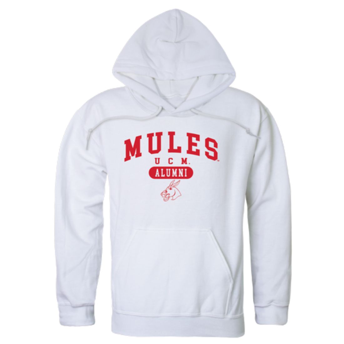 UCM University of Central Missouri Mules Alumni Fleece Hoodie Sweatshirts Heather Grey-Campus-Wardrobe