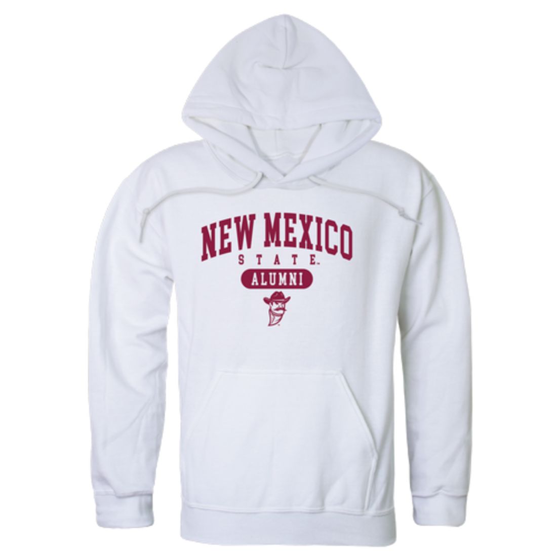 NMSU New Mexico State University Aggies Alumni Fleece Hoodie Sweatshirts Heather Grey-Campus-Wardrobe