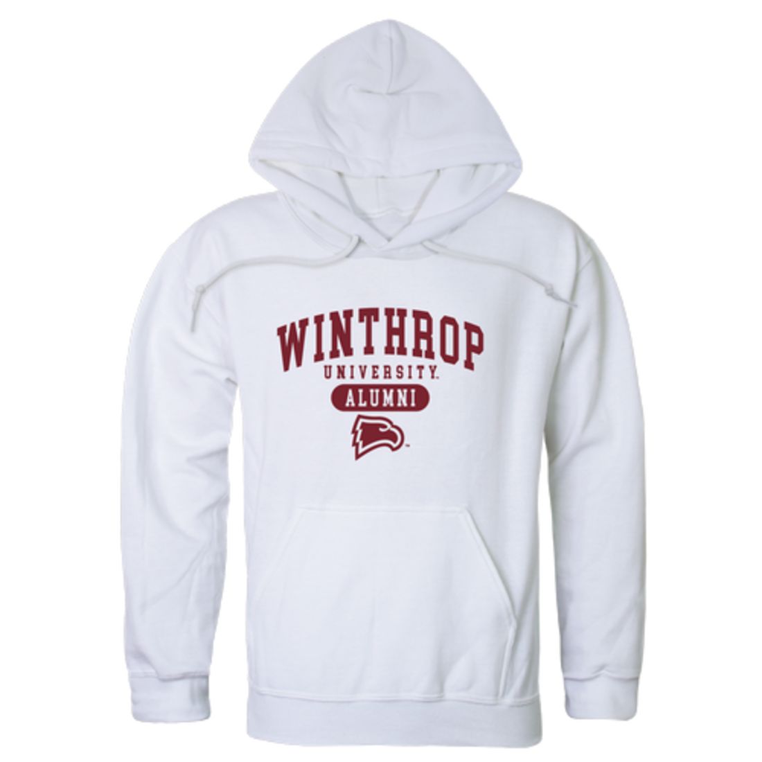 Winthrop University Eagles Alumni Fleece Hoodie Sweatshirts Heather Charcoal-Campus-Wardrobe