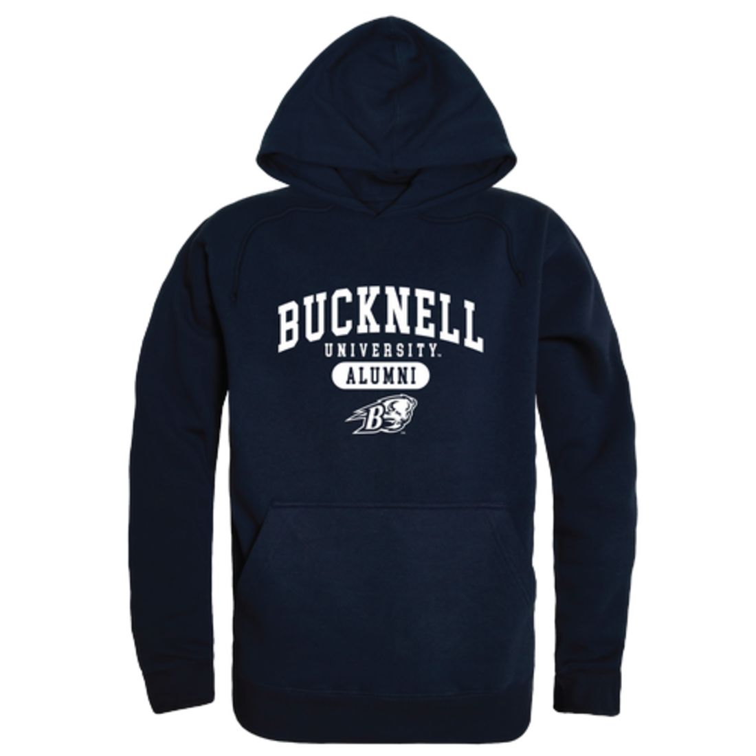 Bucknell University Bison Alumni Fleece Hoodie Sweatshirts Heather Grey-Campus-Wardrobe
