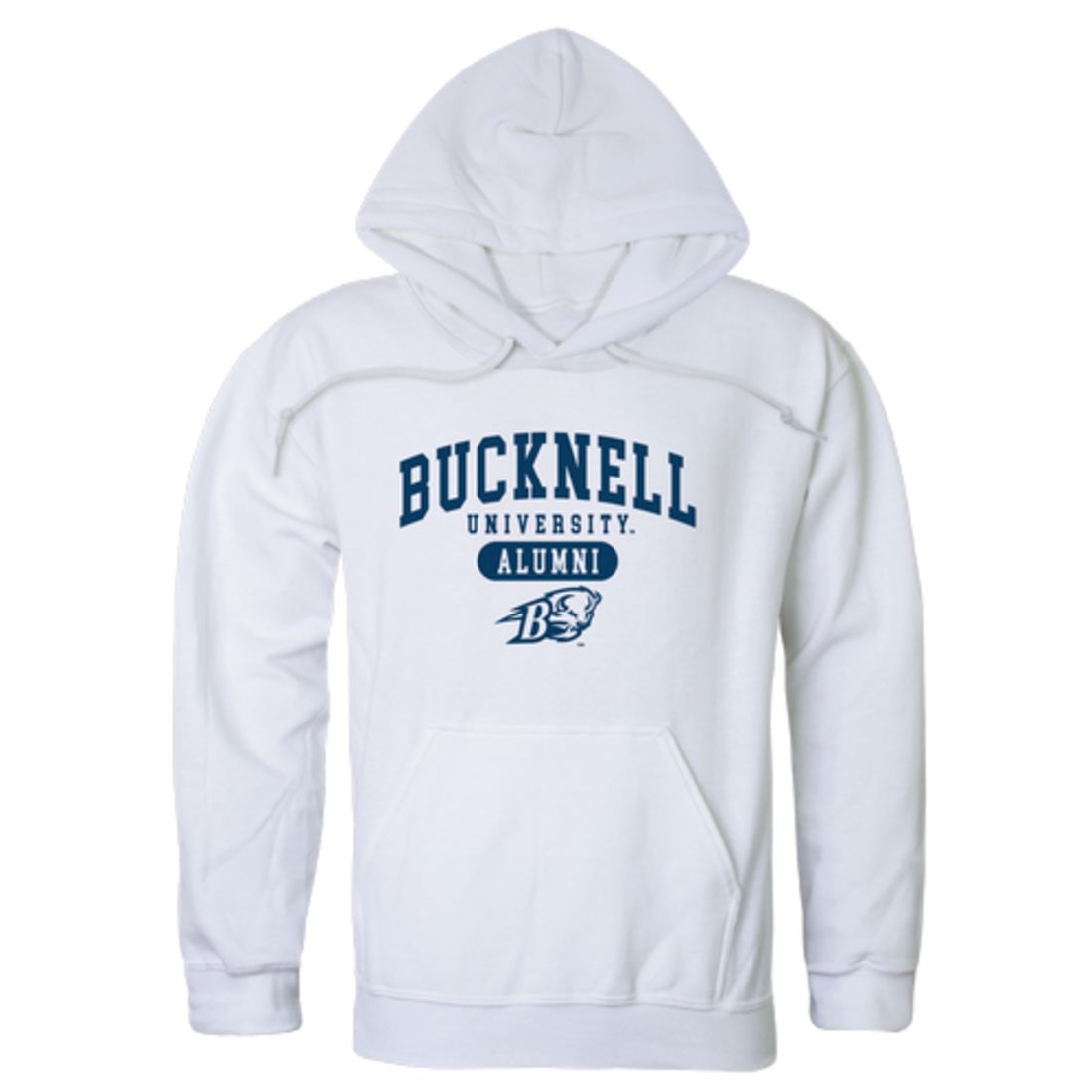 Bucknell University Bison Alumni Fleece Hoodie Sweatshirts Heather Grey-Campus-Wardrobe