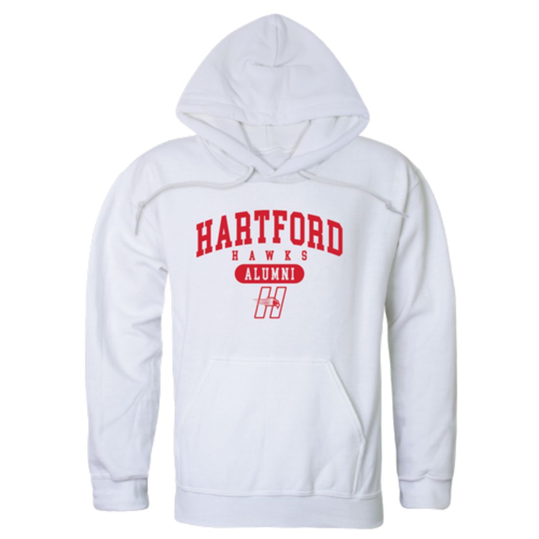 University of Hartford Hawks Alumni Fleece Hoodie Sweatshirts Heather Grey-Campus-Wardrobe
