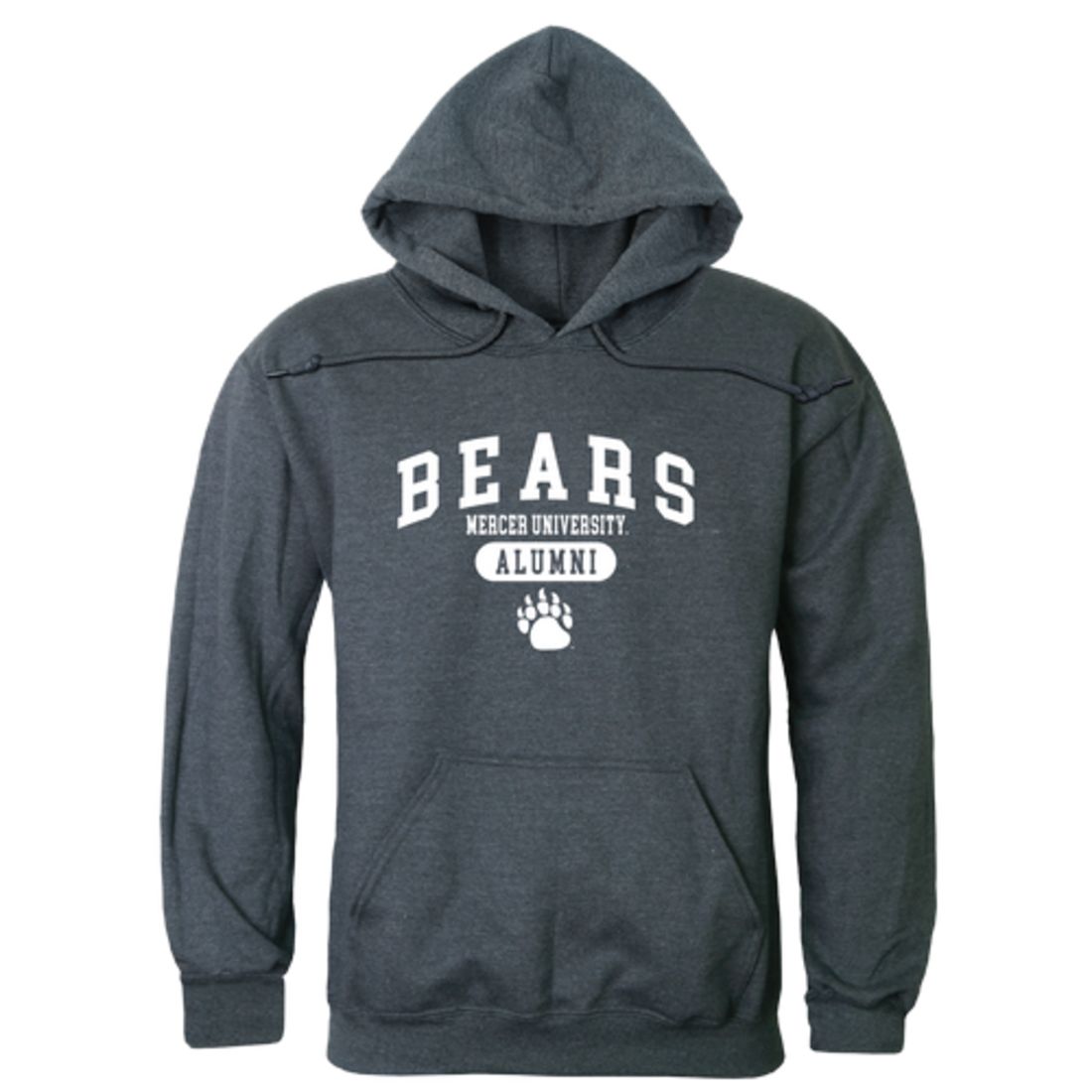 Mercer University Bears Alumni Fleece Hoodie Sweatshirts Heather Charcoal-Campus-Wardrobe
