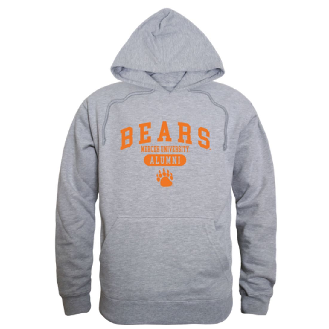 Mercer University Bears Alumni Fleece Hoodie Sweatshirts Heather Charcoal-Campus-Wardrobe