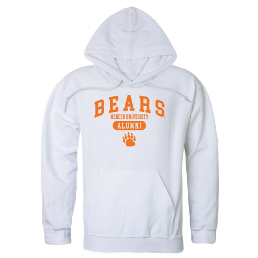 Mercer University Bears Alumni Fleece Hoodie Sweatshirts Heather Charcoal-Campus-Wardrobe