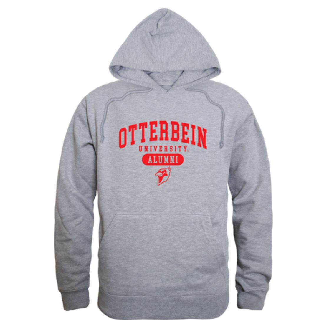 W Republic Otterbein University Cardinals Alumni Fleece Hoodie Sweatshirts Heather Grey Large