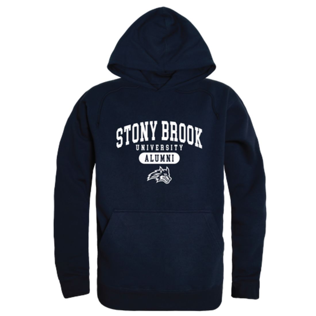 Stony Brook University Seawolves Alumni Fleece Hoodie Sweatshirts Heather Grey-Campus-Wardrobe