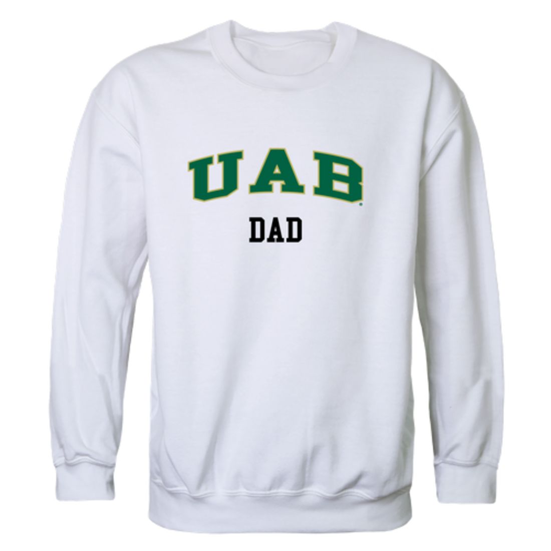 UAB University of Alabama at Birmingham Blazer Dad Fleece Crewneck Pullover Sweatshirt Forest-Campus-Wardrobe