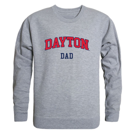 UD University of Dayton Flyers Dad Fleece Crewneck Pullover Sweatshirt Heather Grey-Campus-Wardrobe