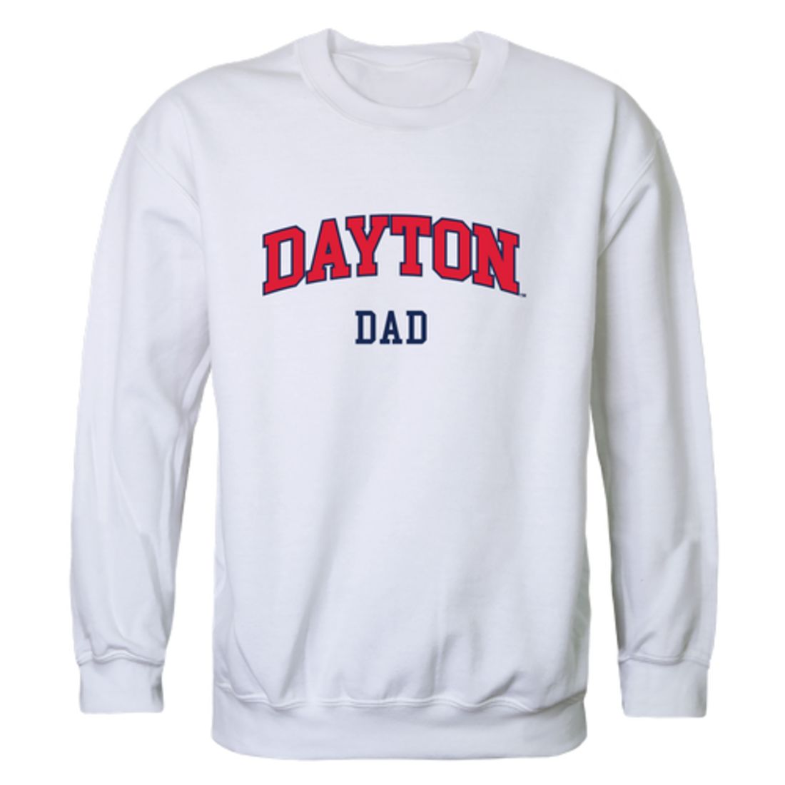 UD University of Dayton Flyers Dad Fleece Crewneck Pullover Sweatshirt Heather Grey-Campus-Wardrobe