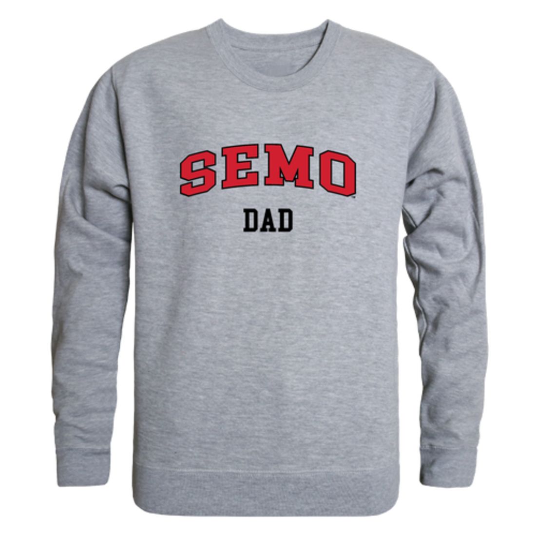 SEMO Southeast Missouri State University Redhawks Dad Fleece Crewneck Pullover Sweatshirt Heather Grey