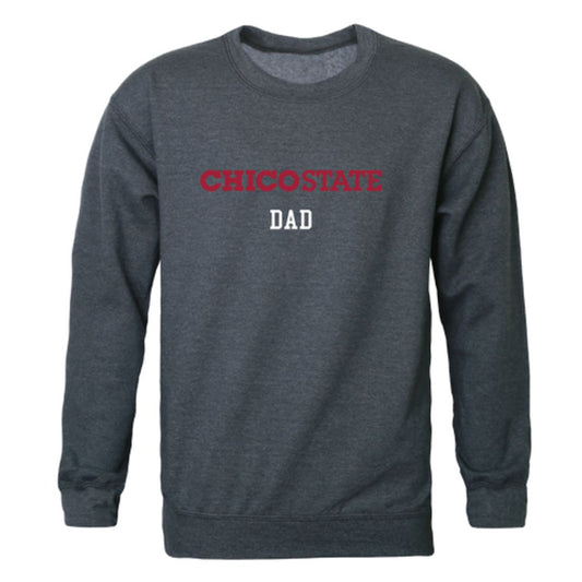 California State University Chico Wildcats Dad Fleece Crewneck Pullover Sweatshirt