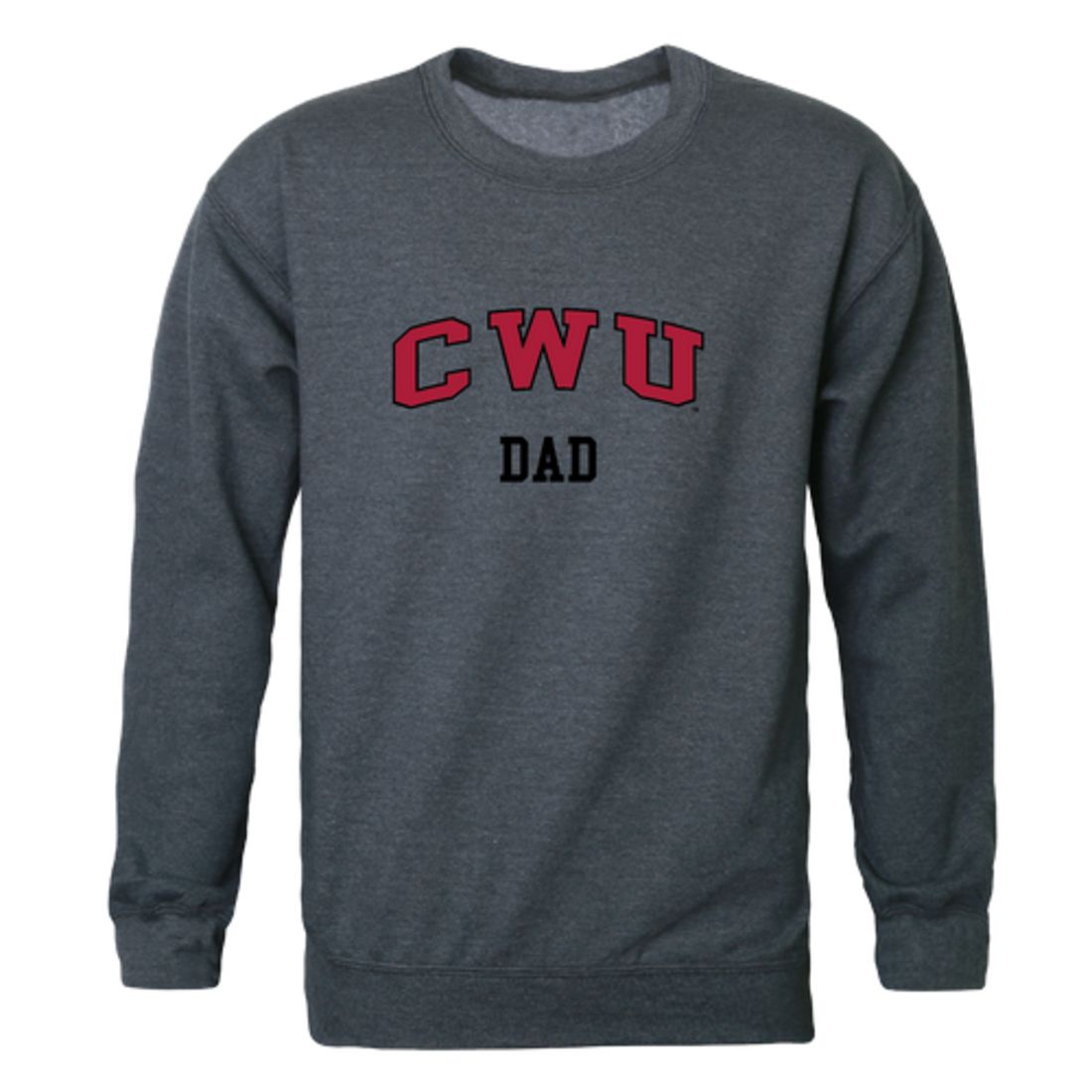 Central Washington University Wildcats Dad Fleece Crewneck Pullover Sweatshirt
