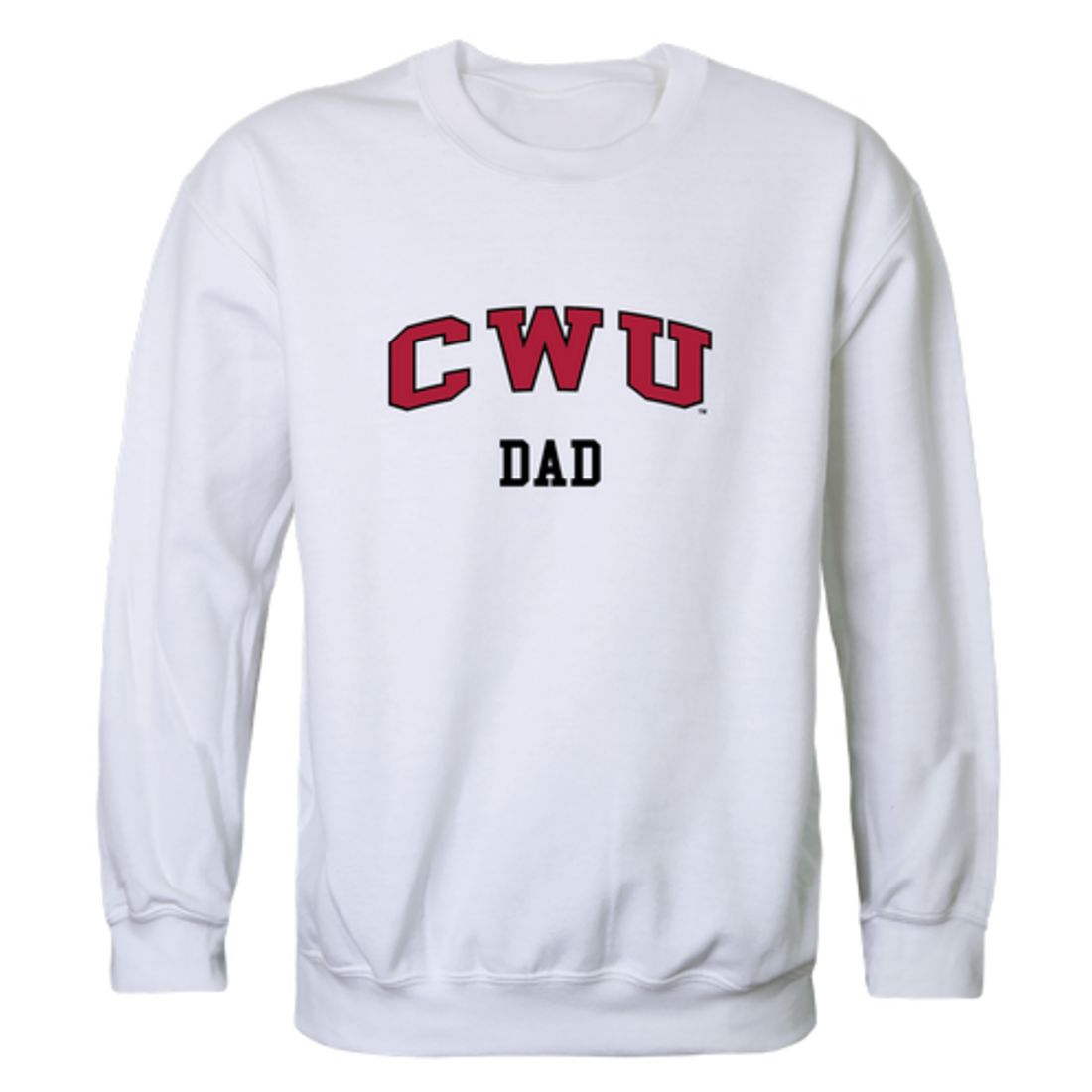 Central Washington University Wildcats Dad Fleece Crewneck Pullover Sweatshirt