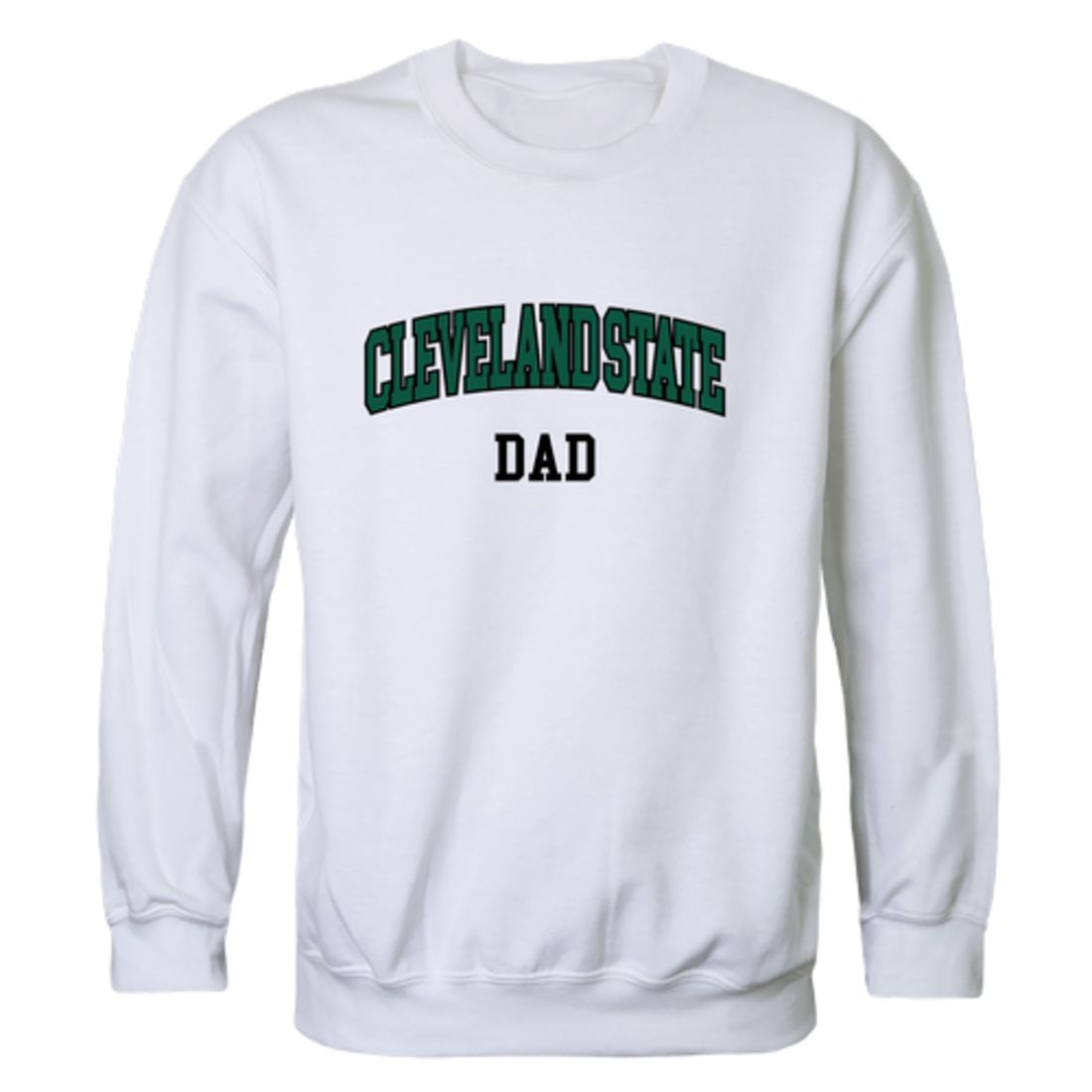 CSU Cleveland State University Vikings Dad Fleece Crewneck Pullover Sweatshirt Forest-Campus-Wardrobe