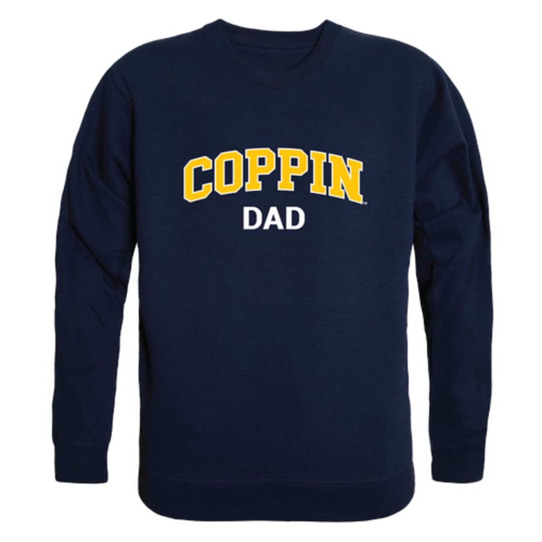 CSU Coppin State University Eagles Dad Fleece Crewneck Pullover Sweatshirt Heather Grey-Campus-Wardrobe