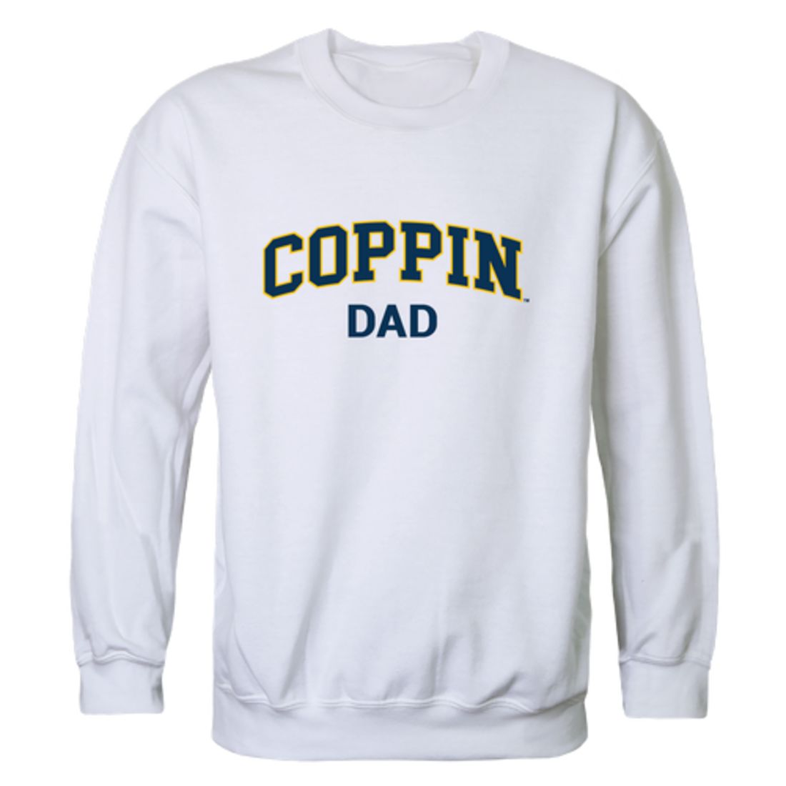 CSU Coppin State University Eagles Dad Fleece Crewneck Pullover Sweatshirt Heather Grey-Campus-Wardrobe