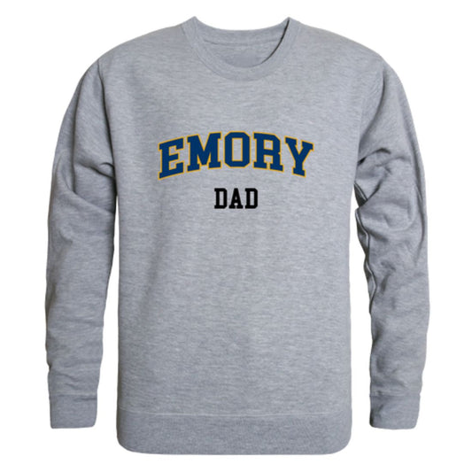 Emory University Eagles Dad Fleece Crewneck Pullover Sweatshirt Heather Grey-Campus-Wardrobe