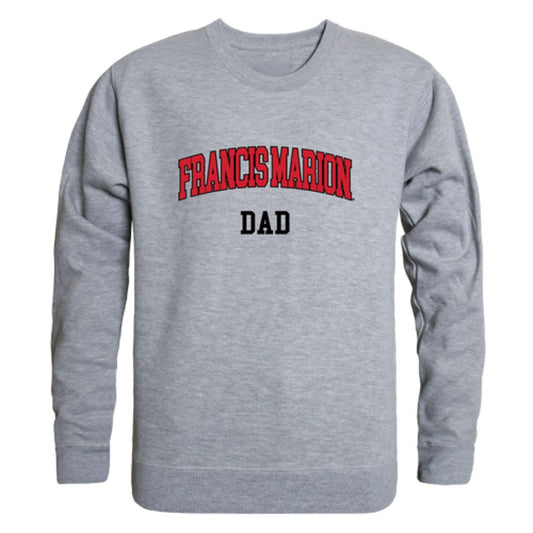FMU Francis Marion University Patriots Dad Fleece Crewneck Pullover Sweatshirt Heather Grey-Campus-Wardrobe