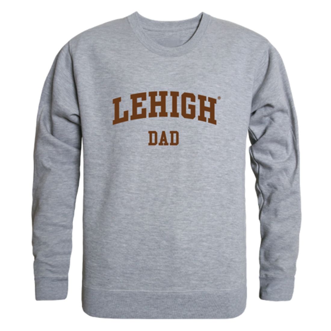 Lehigh University Mountain Hawks Dad Fleece Crewneck Pullover Sweatshirt Heather Grey-Campus-Wardrobe