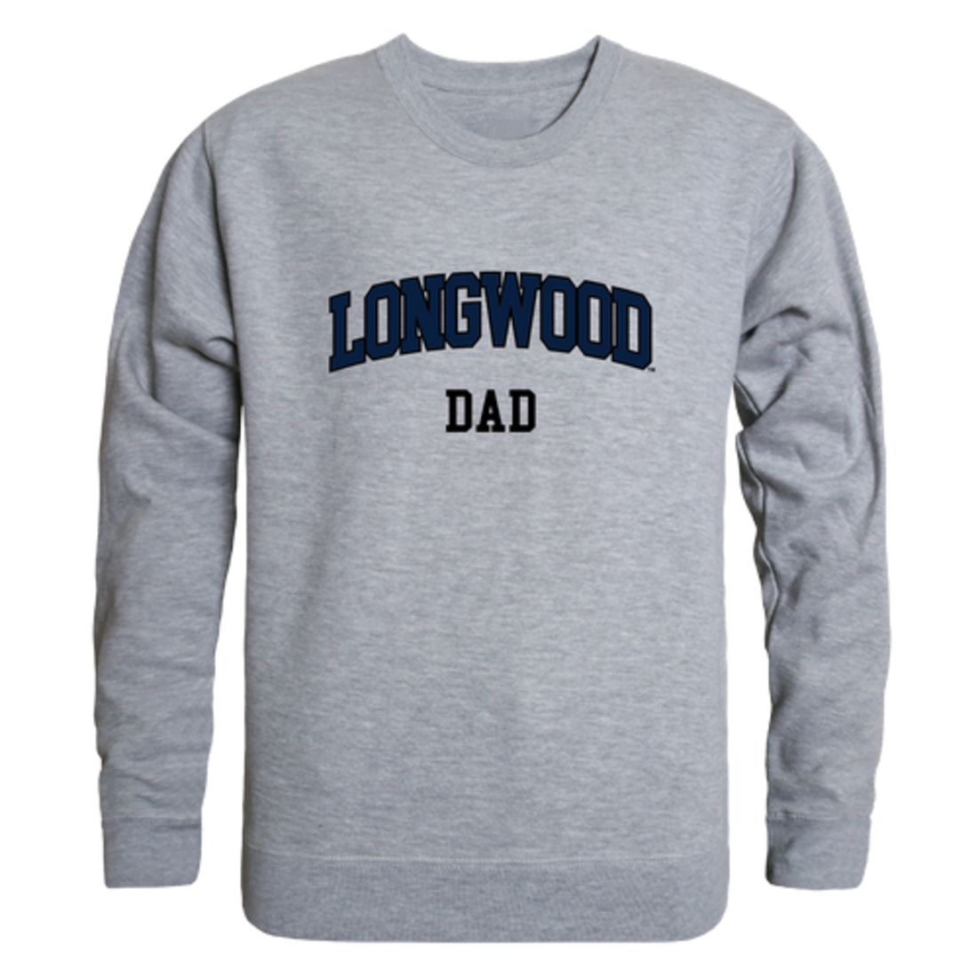 Longwood University Lancers Dad Fleece Crewneck Pullover Sweatshirt Heather Grey-Campus-Wardrobe
