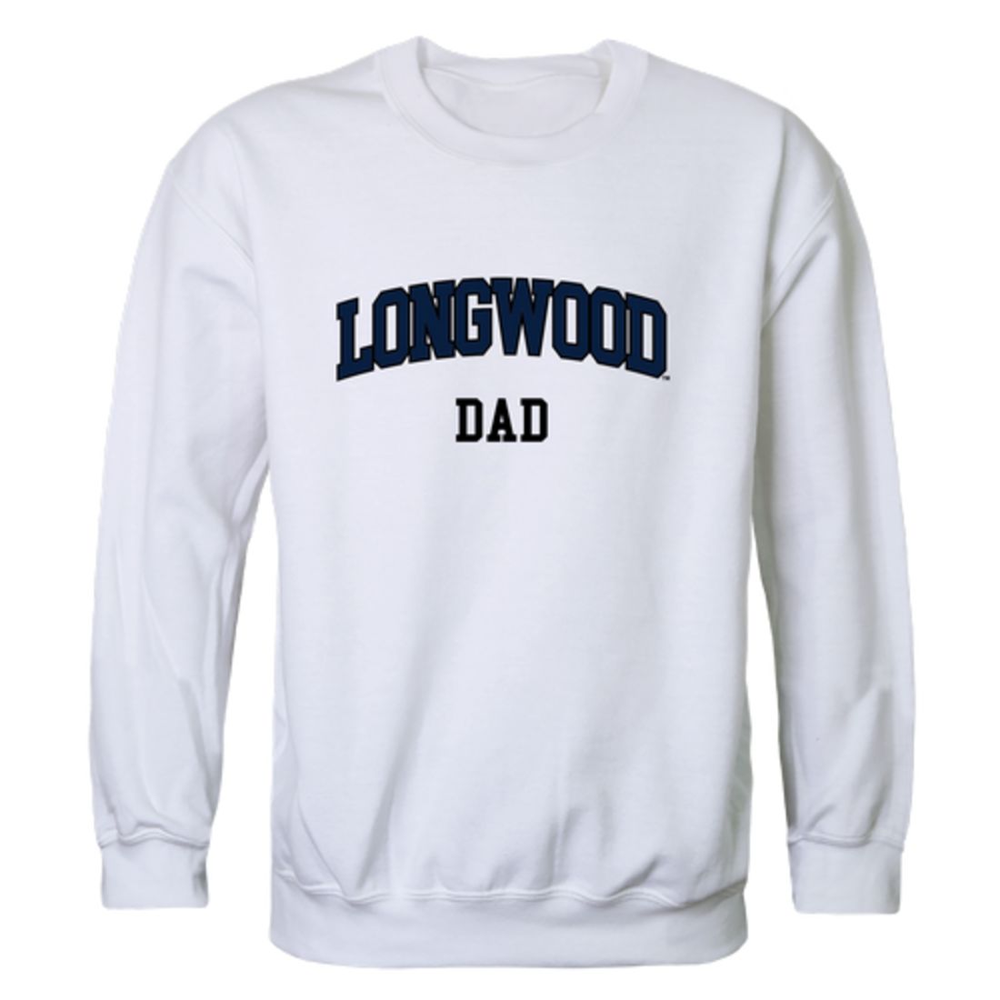 Longwood University Lancers Dad Fleece Crewneck Pullover Sweatshirt Heather Grey-Campus-Wardrobe