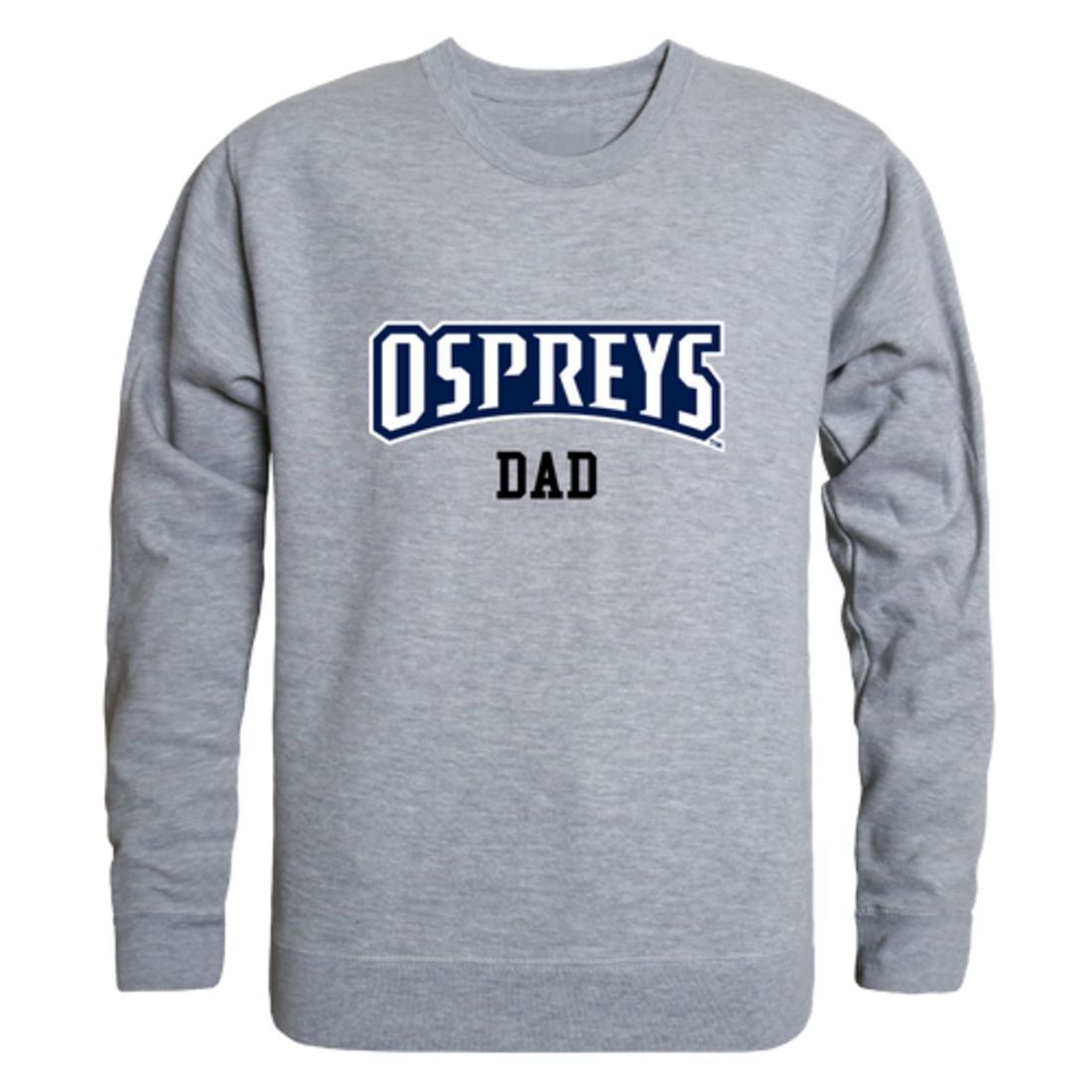 UNF University of North Florida Osprey Dad Fleece Crewneck Pullover Sweatshirt Heather Grey-Campus-Wardrobe