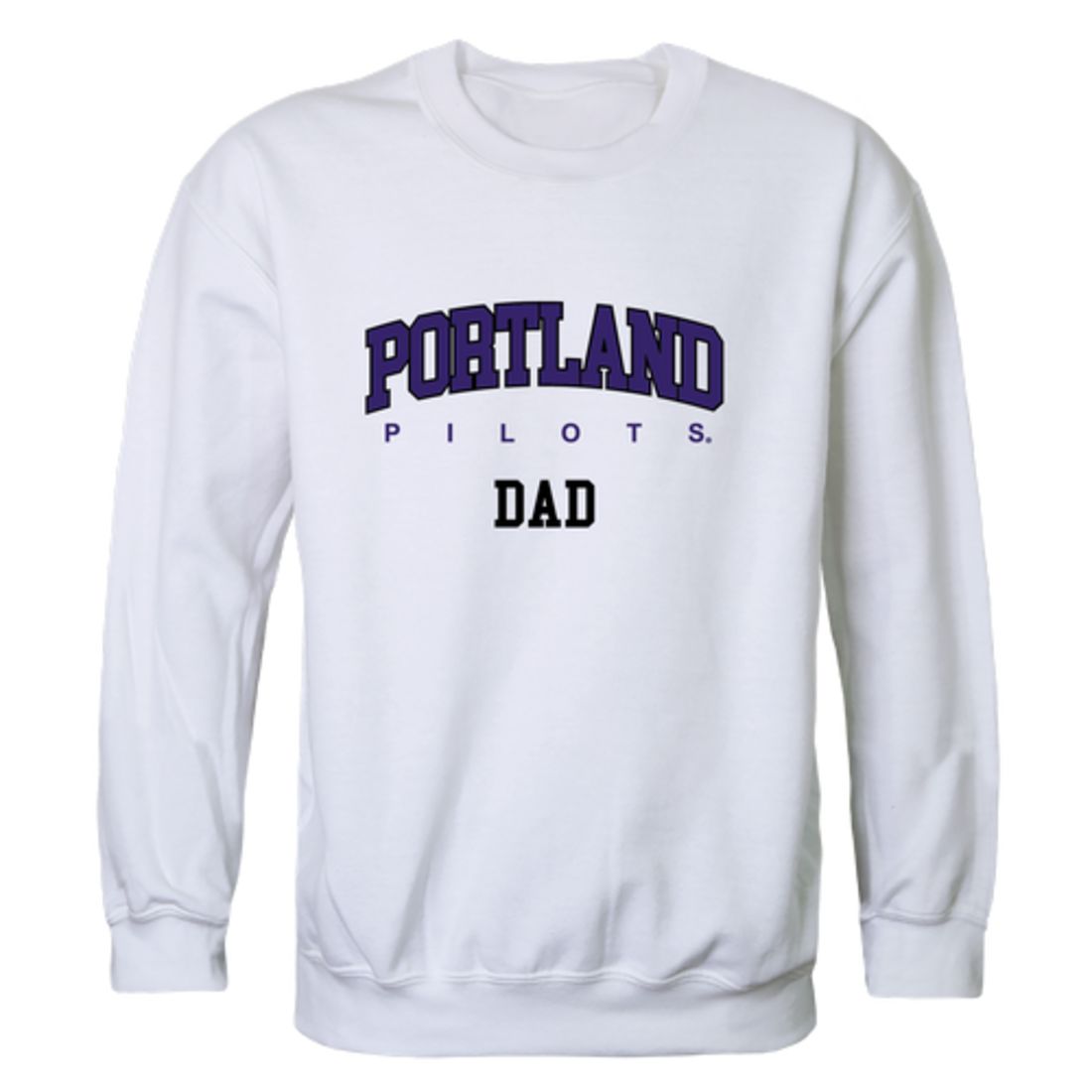 UP University of Portland Pilots Dad Fleece Crewneck Pullover Sweatshirt Heather Charcoal-Campus-Wardrobe