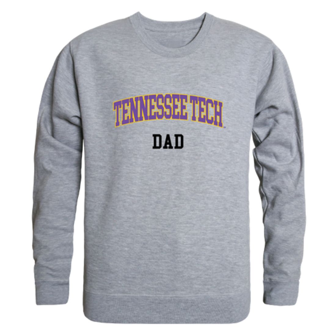 TTU Tennessee Tech University Golden Eagles Dad Fleece Crewneck Pullover Sweatshirt Heather Charcoal-Campus-Wardrobe