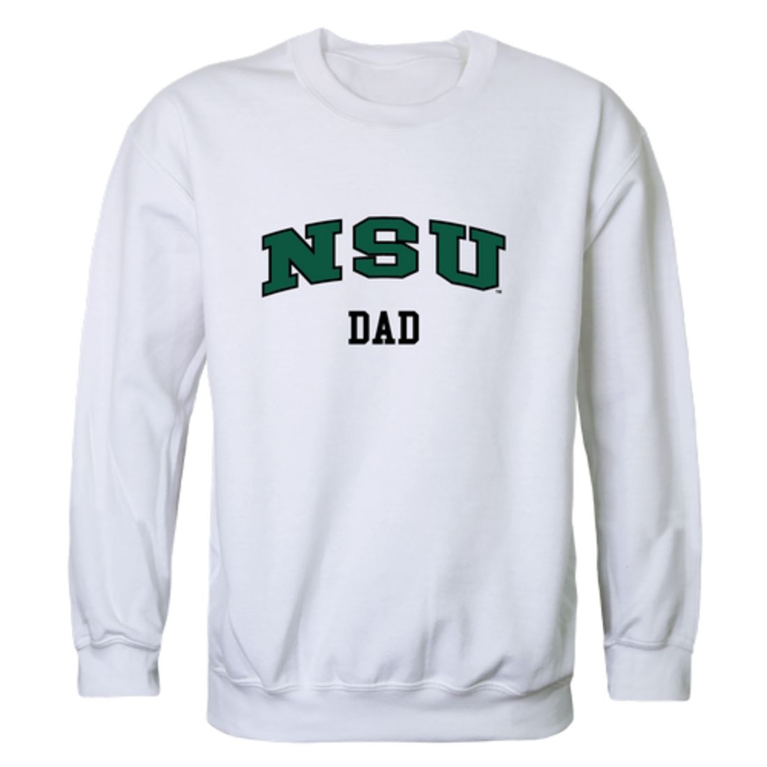 NSU Northeastern State University RiverHawks Dad Fleece Crewneck Pullover Sweatshirt Forest-Campus-Wardrobe