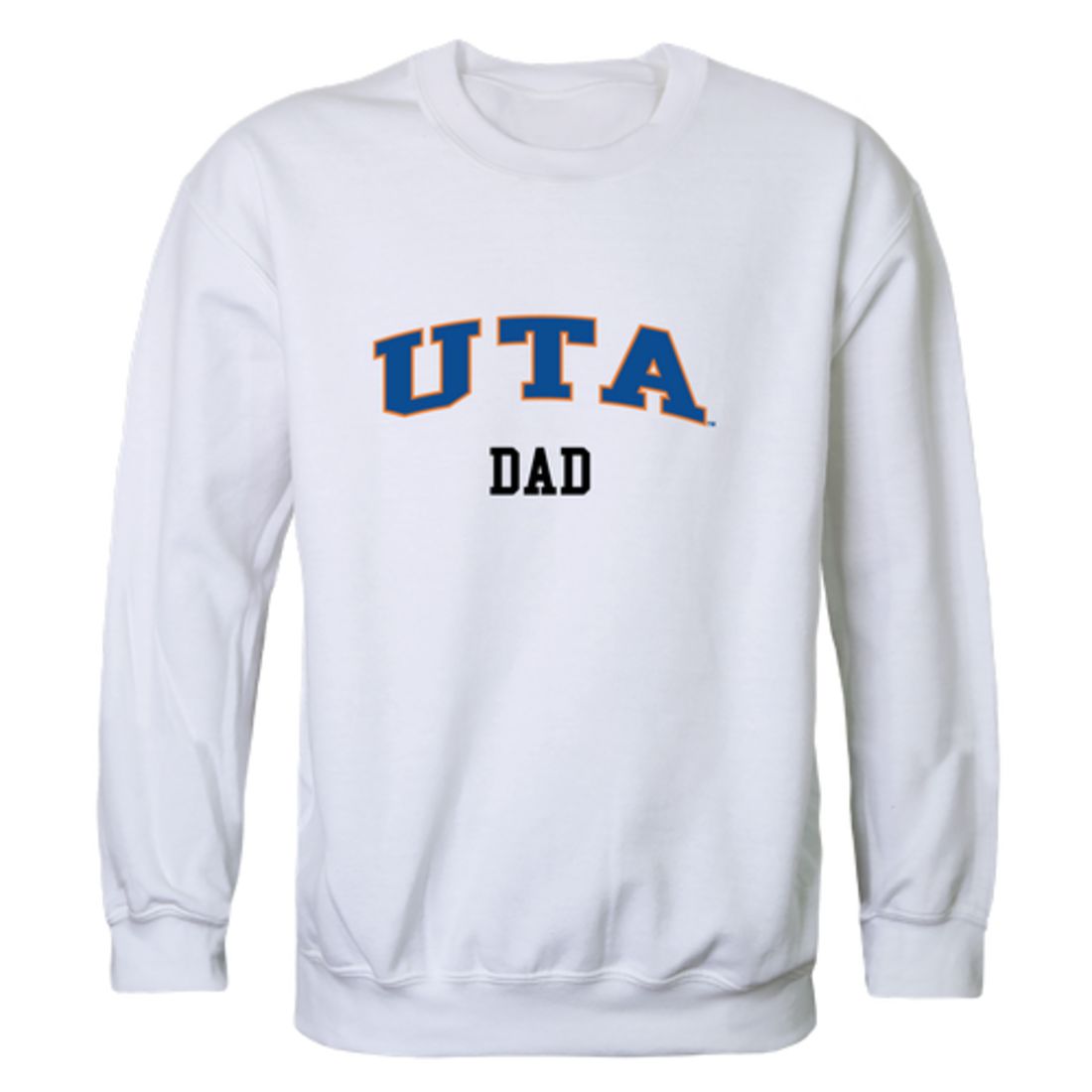 UTA University of Texas at Arlington Mavericks Dad Fleece Crewneck Pullover Sweatshirt Heather Grey-Campus-Wardrobe