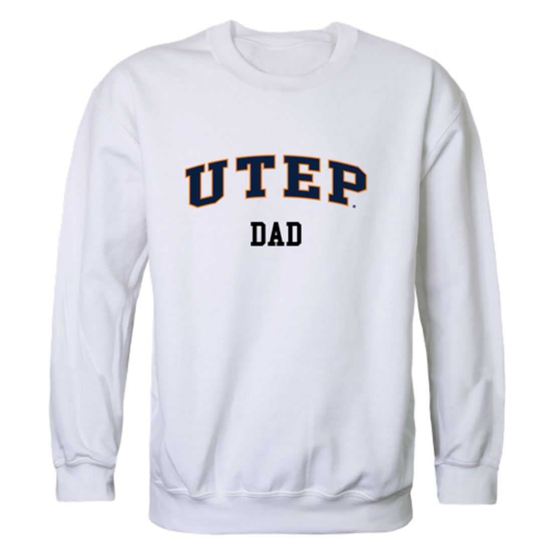 UTEP University of Texas at El Paso Miners Dad Fleece Crewneck Pullover Sweatshirt Heather Grey-Campus-Wardrobe