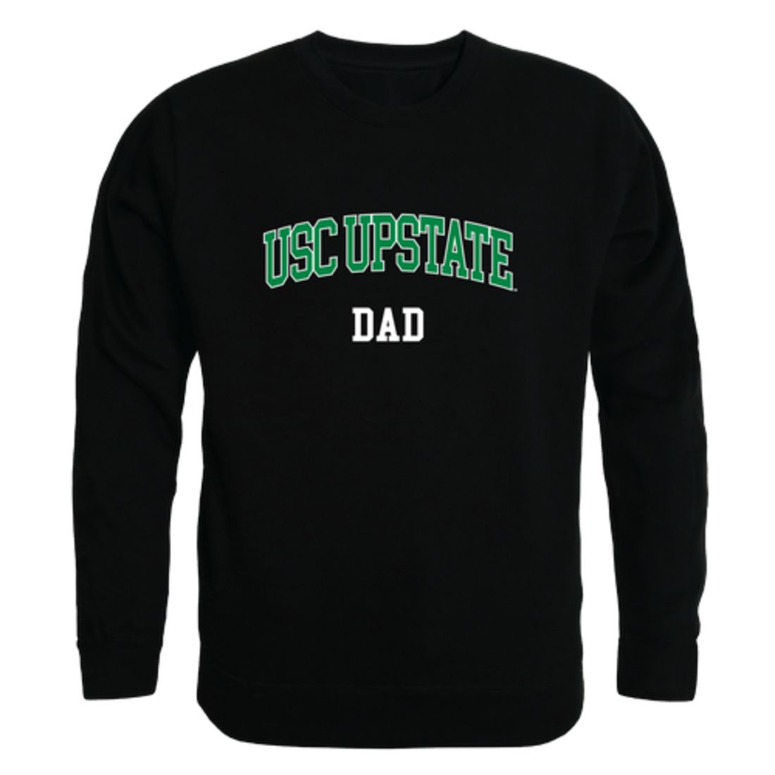 USC University of South Carolina Upstate Spartans Dad Fleece Crewneck Pullover Sweatshirt Black