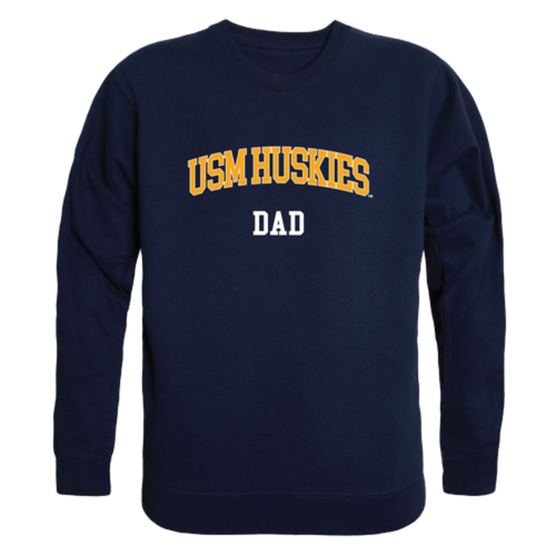 University of Southern Maine Huskies Dad Fleece Crewneck Pullover Sweatshirt