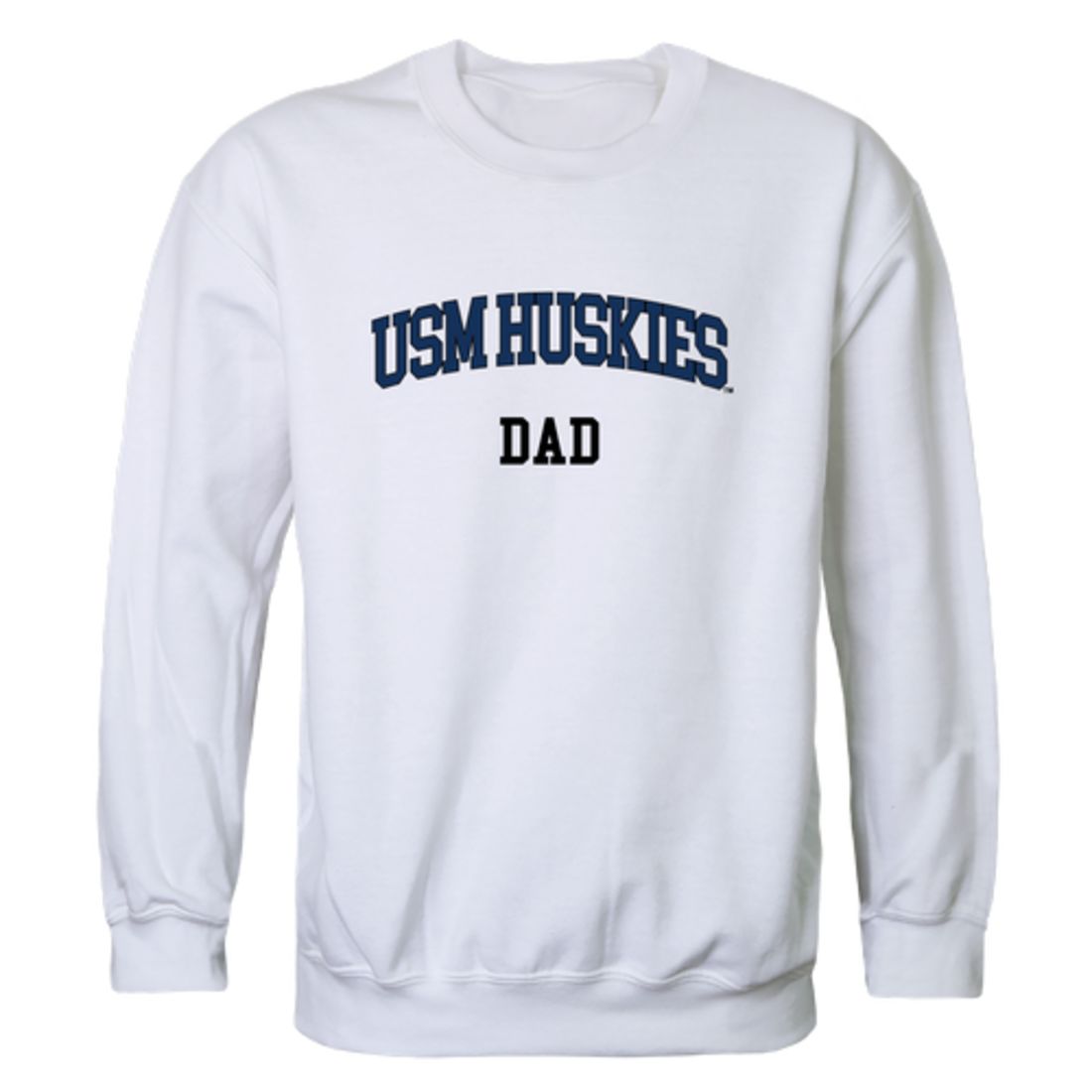 University of Southern Maine Huskies Dad Fleece Crewneck Pullover Sweatshirt
