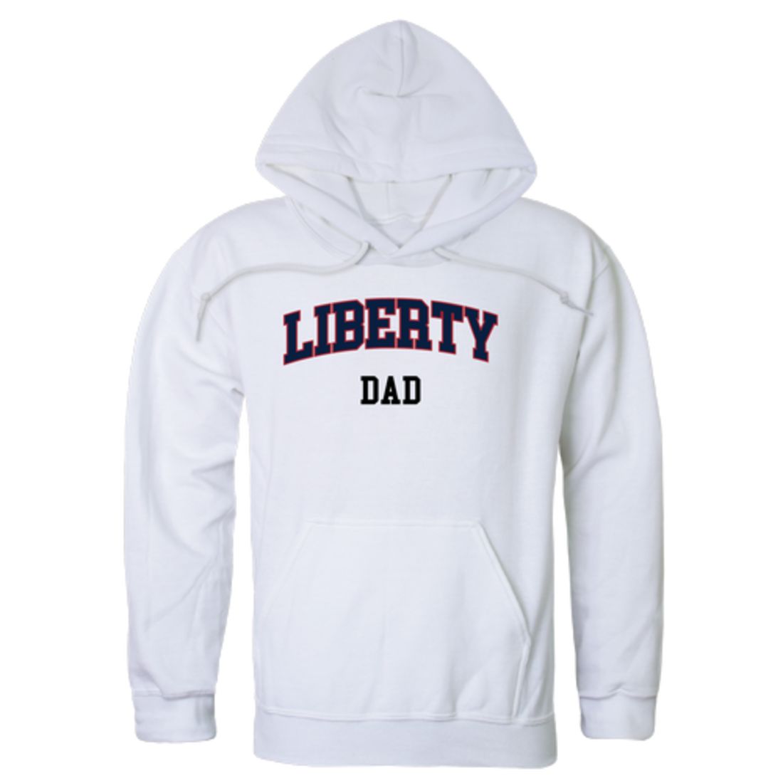 Liberty University Flames Dad Fleece Hoodie Sweatshirts Heather Grey-Campus-Wardrobe