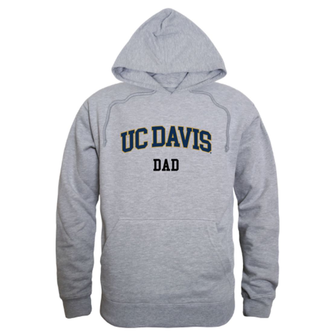 UC Davis University of California Aggies Dad Fleece Hoodie Sweatshirts Heather Grey-Campus-Wardrobe
